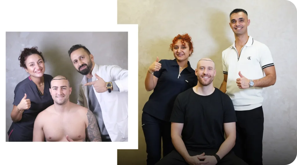 Hair Transplant Team With Patient At Turkey Hair Center