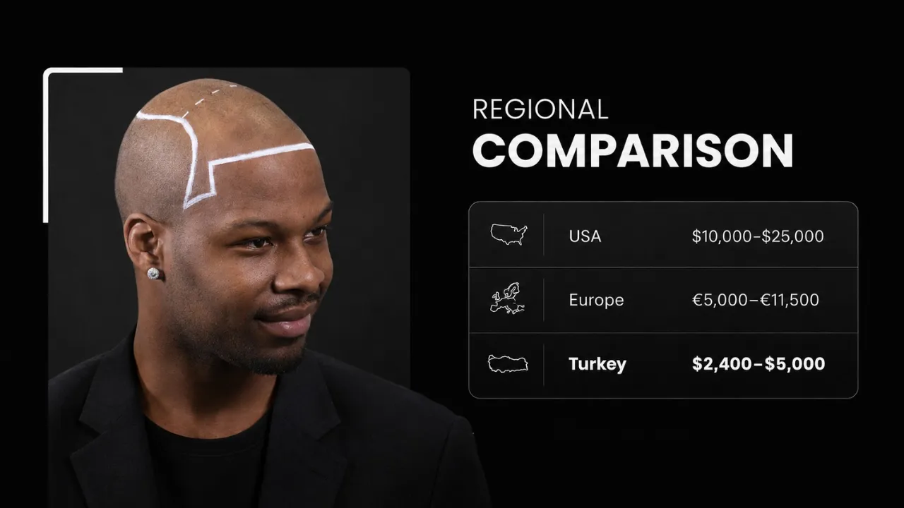 Afro Hair Transplant Cost Comparison Between Turkey, Europe, And The United States